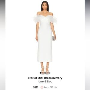 Starlet Midi Dress in Ivory